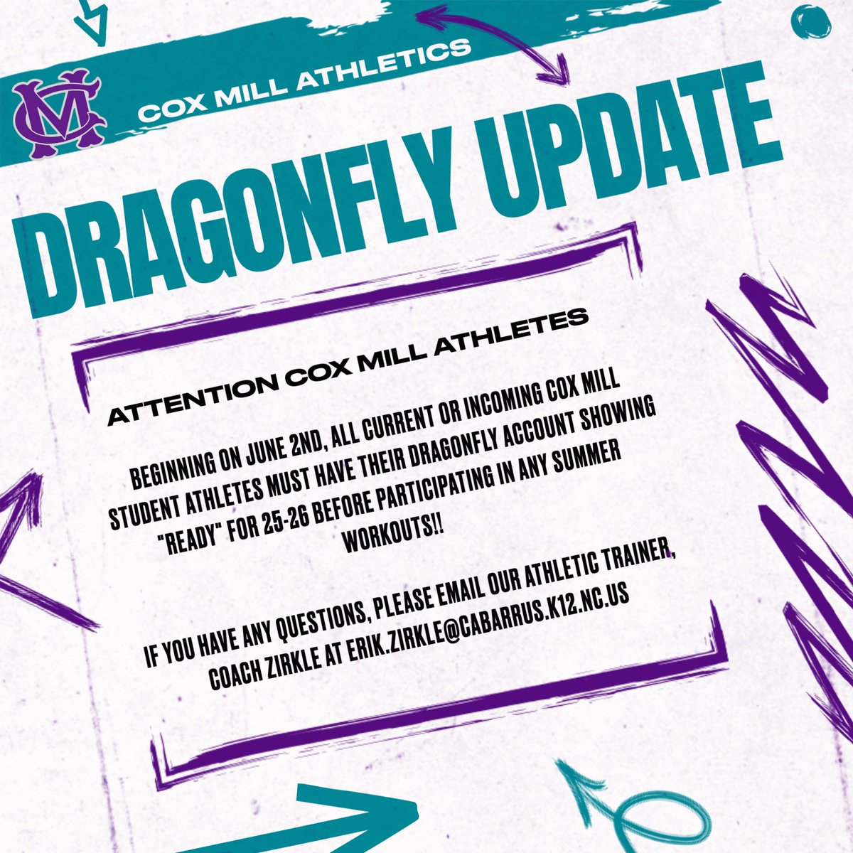 DragonFly for the 2025-2026 School Year is LIVE as of this morning!! 

Please make sure Dragonfly is completed and READY before you participate in workouts.