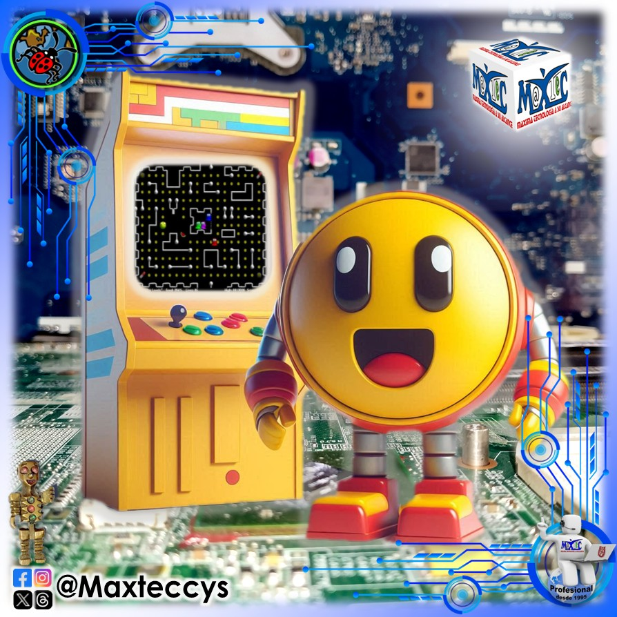 MaXTeCCyS's tweet photo. 📣Celebremos el 👻…..🥠 #DiaMundialdePacMan ⍩⃝ #DiadePacman 🟡 #Pacman 🍒 #ComeCocos 💻 #maxteccys #maxteccomputacionyservicio 🖥️ #mantenimiento 🖱#servicio 💾 #computador 🖱 #computadora 📱 #tarjetamadre #MoBo #Mainboard #procesador #Laptops #windows #CDMX #EDOMEX #Mexico #MX https://t.co/7VNV29QsWQ
