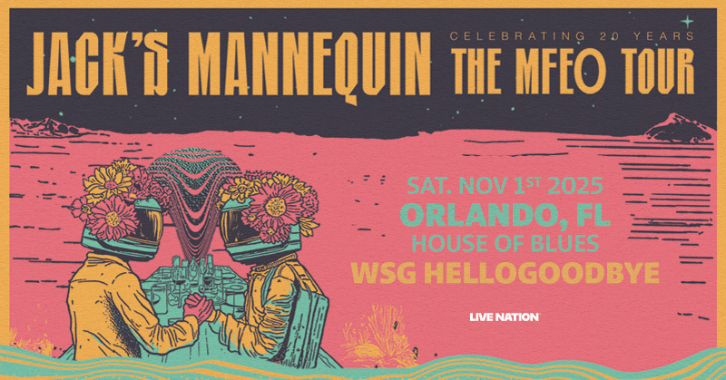 🌺 SUPPORT UPDATE🌺 We’re excited to announce that HELLOGOODBYE will be joining our Jack's Mannequin show on Saturday, November 1st!