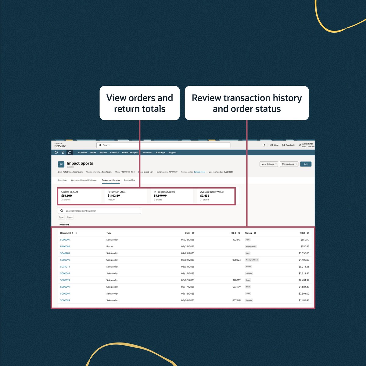With Customer 360, your sales team can see everything from transactions to trends – all in one place. See a live demo on May 29 and learn how to boost sales and provide better customer service: social.ora.cl/6016NaHHC