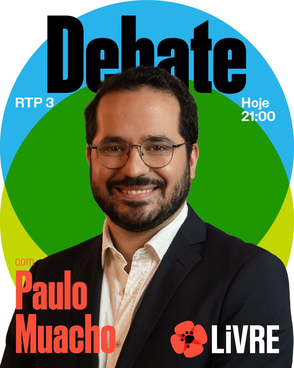 LIVRE (@livrept) on Twitter photo Paulo Muacho vai estar hoje em debate na RTP3. Acompanha a partir das 21h00! <a href="/paulovmuacho/">Paulo Muacho</a> Paulo Muacho vai estar hoje em debate na RTP3. Acompanha a partir das 21h00! <a href="/paulovmuacho/">Paulo Muacho</a>