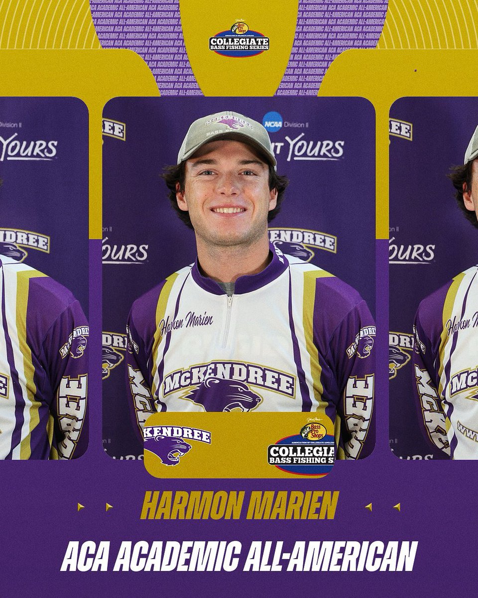 McKendree Bearcats (@mckbearcats) on Twitter photo ๐๐๐ ๐๐๐๐๐๐๐๐ ๐๐๐-๐๐๐๐๐๐๐๐๐ฃ๐พ
Congratulations to Harmon Marien on being named the first-ever Association of Collegiate Anglers Academic All-Americanโผ๏ธ#bearcatsunleashed ๐๐๐ ๐๐๐๐๐๐๐๐ ๐๐๐-๐๐๐๐๐๐๐๐๐ฃ๐พ
Congratulations to Harmon Marien on being named the first-ever Association of Collegiate Anglers Academic All-Americanโผ๏ธ#bearcatsunleashed