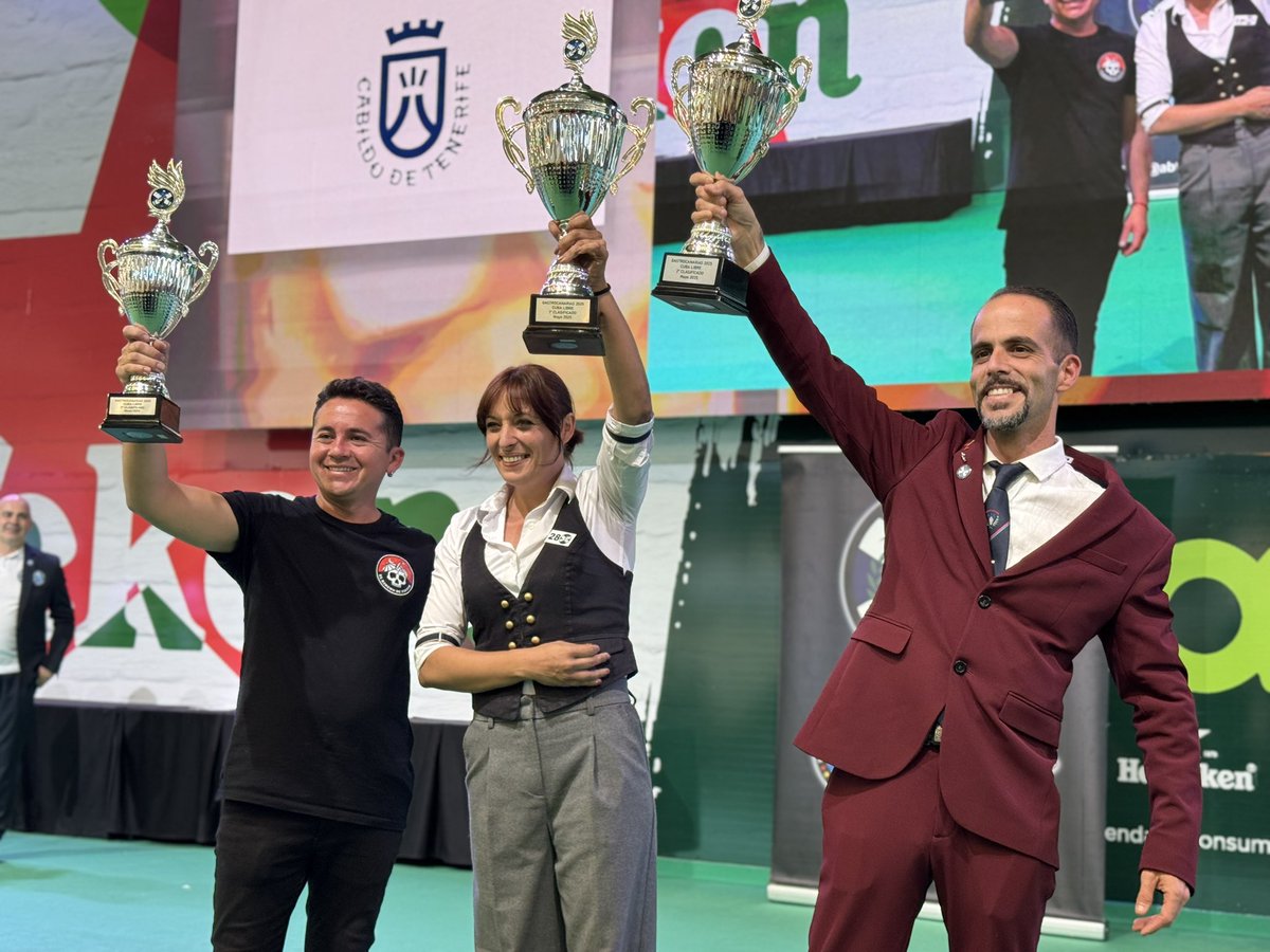 ¡El clásico Cuba Libre, elevado a otro nivel! 🇨🇺

Felicidades a Claire Lázaro🥇, ganadora de esta primera edición del Campeonato de Cuba Libre en #GastroCanarias2025.

Completan el podio:
🥈Oliver Alberto
🥉Mario Soto