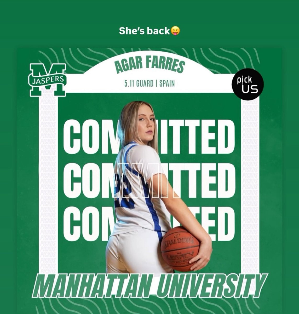 I see the trend and I love it !!! More than one way to get to D1… So proud of you <a href="/AgarFarres/">Agar Farres Garcia</a> ! Fearless,  unselfish , and committed to what it takes to win.  Consistently gets it done on and off the court ! Next years roster will have the same effect. #weproduce #whosnext