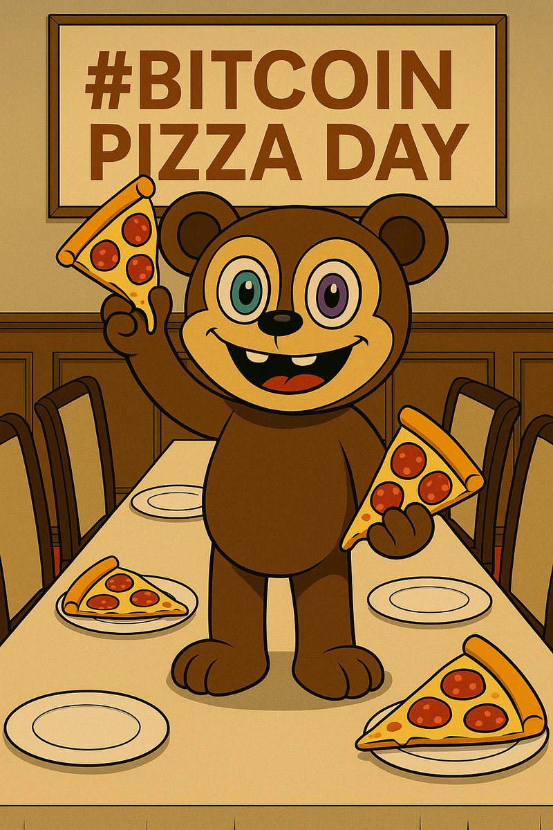 SadBear (@wadeanthonyjr) on Twitter photo Day #2 of AI Content 
#BitcoinPizzaDay, commemorating the 15th anniversary of the first real-world Bitcoin transaction, where 10,000 BTC were exchanged for two pizzas. Day #2 of AI Content 
#BitcoinPizzaDay, commemorating the 15th anniversary of the first real-world Bitcoin transaction, where 10,000 BTC were exchanged for two pizzas.