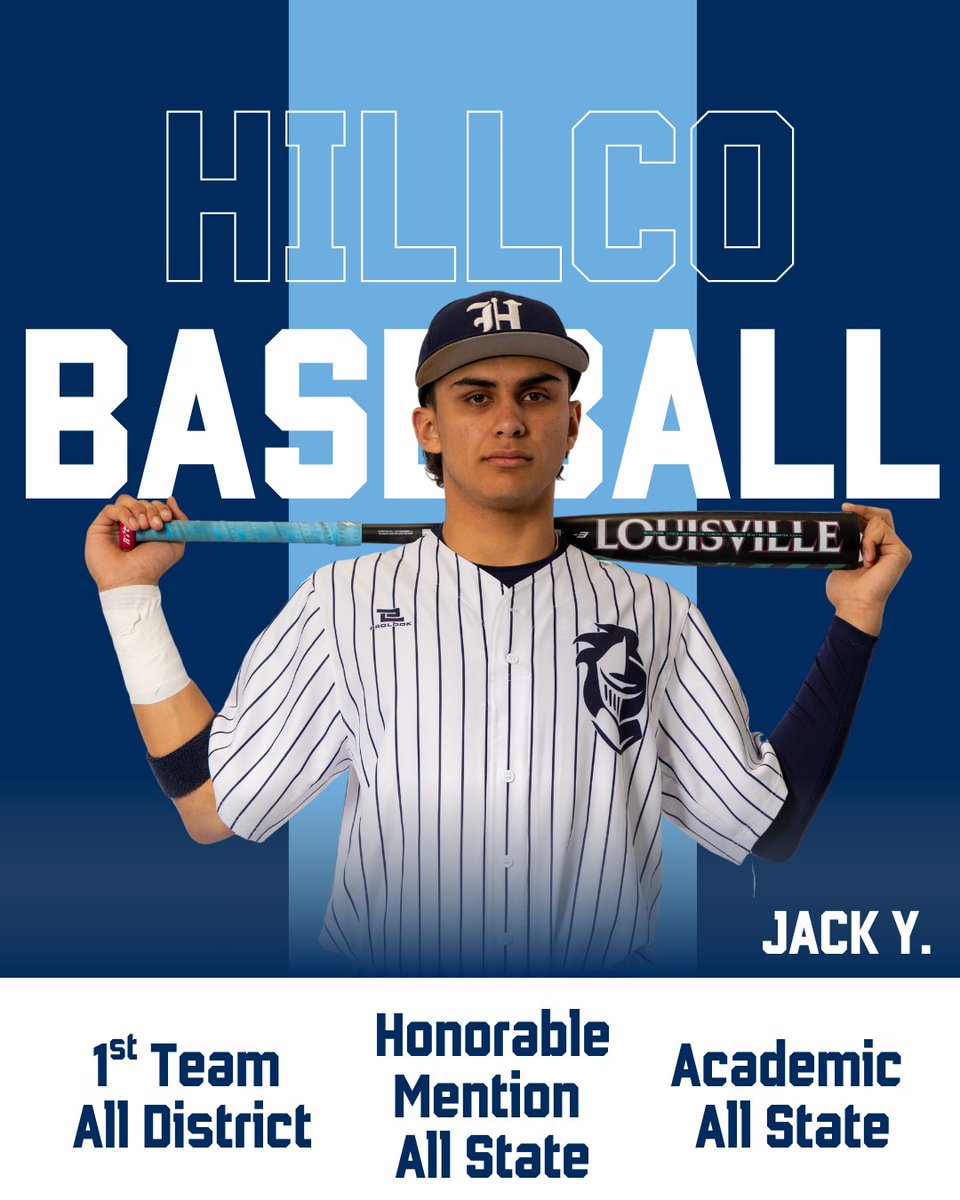 Congratulations to members of our Area Finalist and District Champion Baseball Team as they racked up post season awards. We are all so proud of you and what the team accomplished this season! Go, Knights! #HillCoAthletics