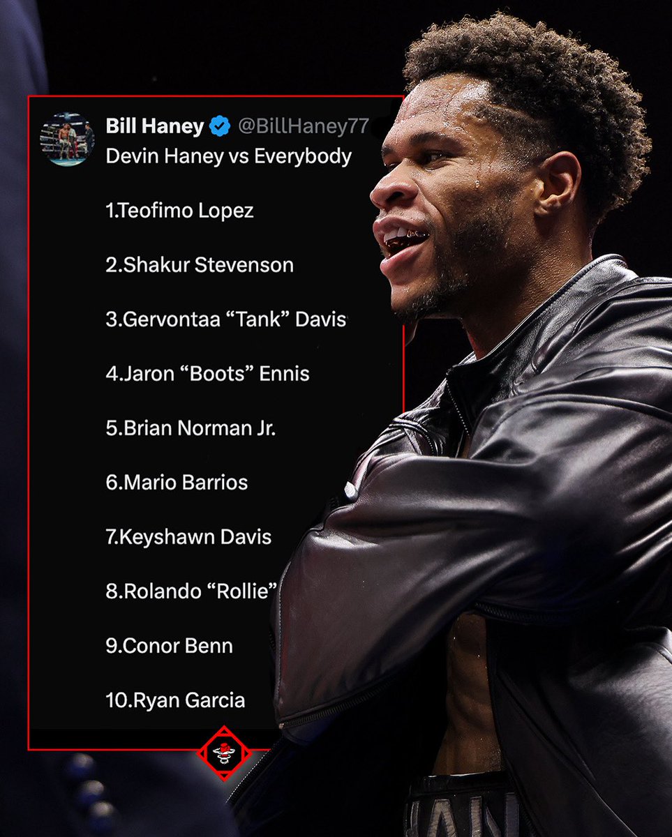 All the Smoke Boxing (@atsboxing) on Twitter photo Devin Haney wants ALL THE SMOKE 😤 How many of these fights would you pick Haney to win? 🤔
(via <a href="/BillHaney77/">Bill Haney</a>) Devin Haney wants ALL THE SMOKE 😤 How many of these fights would you pick Haney to win? 🤔
(via <a href="/BillHaney77/">Bill Haney</a>)
