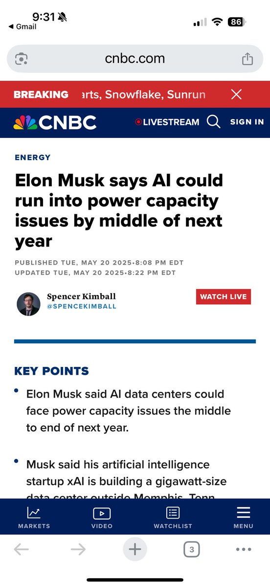 One of the oddest things in the House budget bill was cutting the private market incentives in energy markets. 

81% of incremental power generation will be crippled by that single stroke of the pen. 

How do we compete in AI and compete against China? They have an abundance of
