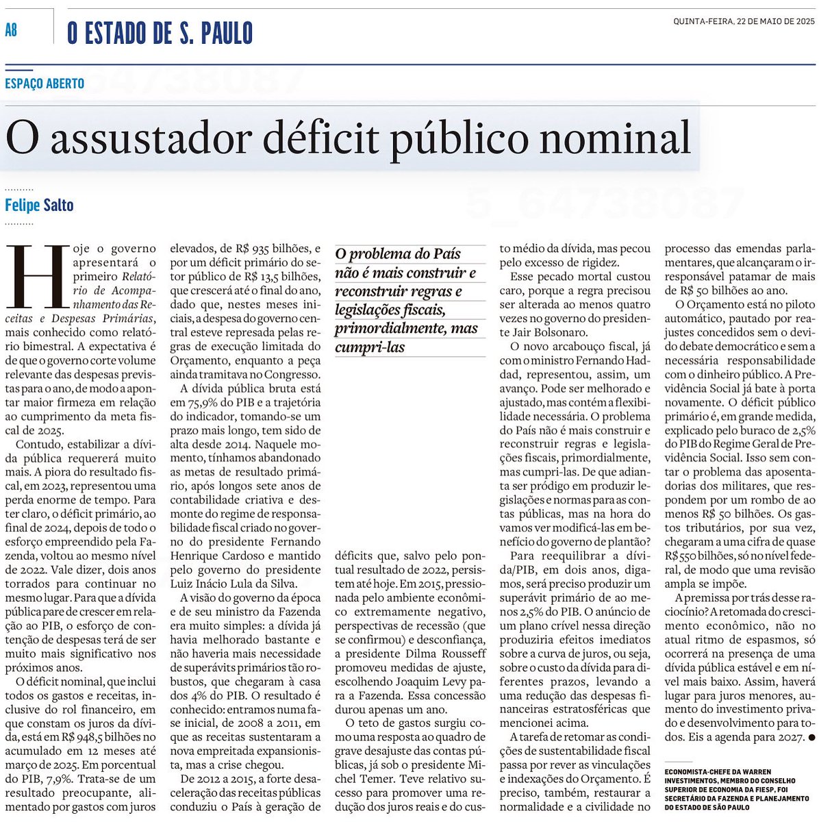 Minha coluna desta quinzena no Estadão.