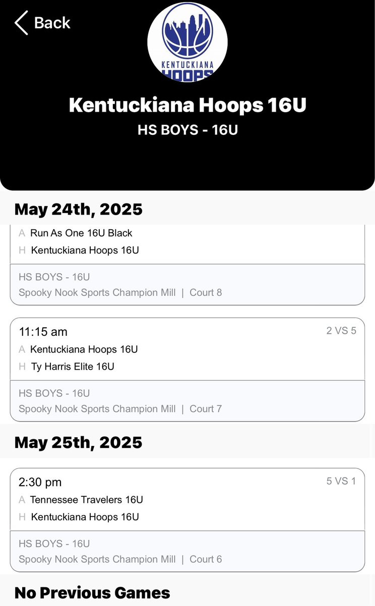 Kentuckiana Hoops Boys AAU (@kyinhoopsaau) on Twitter photo Kentuckiana Hoops 16U NXTPRO <a href="/PRO16League/">PRO16/NXTPRO League</a> schedule.
Spooky Nook π
Currently the highest ranked 16U NXTPRO team from KY. <a href="/PUMAHoops/">PUMA Basketball</a> <a href="/1Coach_Scotty/">Scotty Sprigg</a> Kentuckiana Hoops 16U NXTPRO <a href="/PRO16League/">PRO16/NXTPRO League</a> schedule.
Spooky Nook π
Currently the highest ranked 16U NXTPRO team from KY. <a href="/PUMAHoops/">PUMA Basketball</a> <a href="/1Coach_Scotty/">Scotty Sprigg</a>