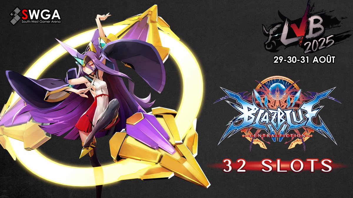 Let me present to you: Death.

BlazBlue Central Fiction sera présent à Bordeaux parmi les tournois du #LVB2025 !!

#BlazBlue #BBCF