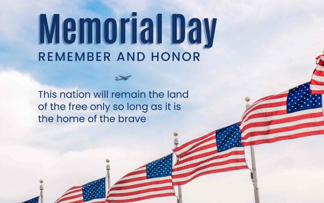 This Memorial Day, we pause to honor and remember the brave men and women who gave their lives in service to our country. Their sacrifice is the reason we enjoy the freedoms we have today.