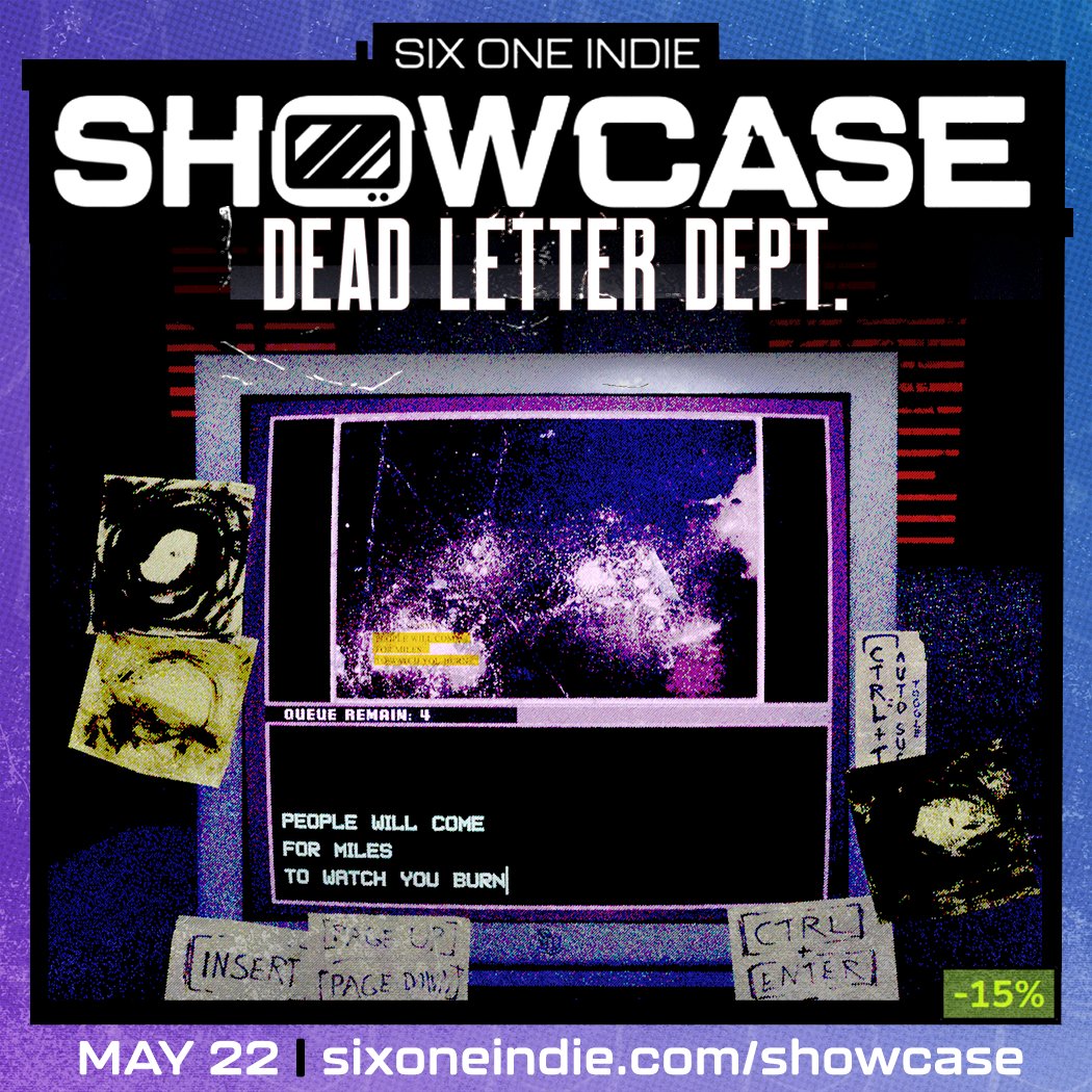 ๐๐๐๐๐๐๐๐๐ โ (DEAD LETTER DEPT.) (@skullthug) on Twitter photo โโ โ ALERT โ โโ
My psychological horror typing game
DEAD LETTER DEPT. is on SALE 15% off, as part of the <a href="/SixOneIndie/">Six One Indie</a> SHOWCASE, running NOW til Monday ๐จ๐จ โโ โ ALERT โ โโ
My psychological horror typing game
DEAD LETTER DEPT. is on SALE 15% off, as part of the <a href="/SixOneIndie/">Six One Indie</a> SHOWCASE, running NOW til Monday ๐จ๐จ