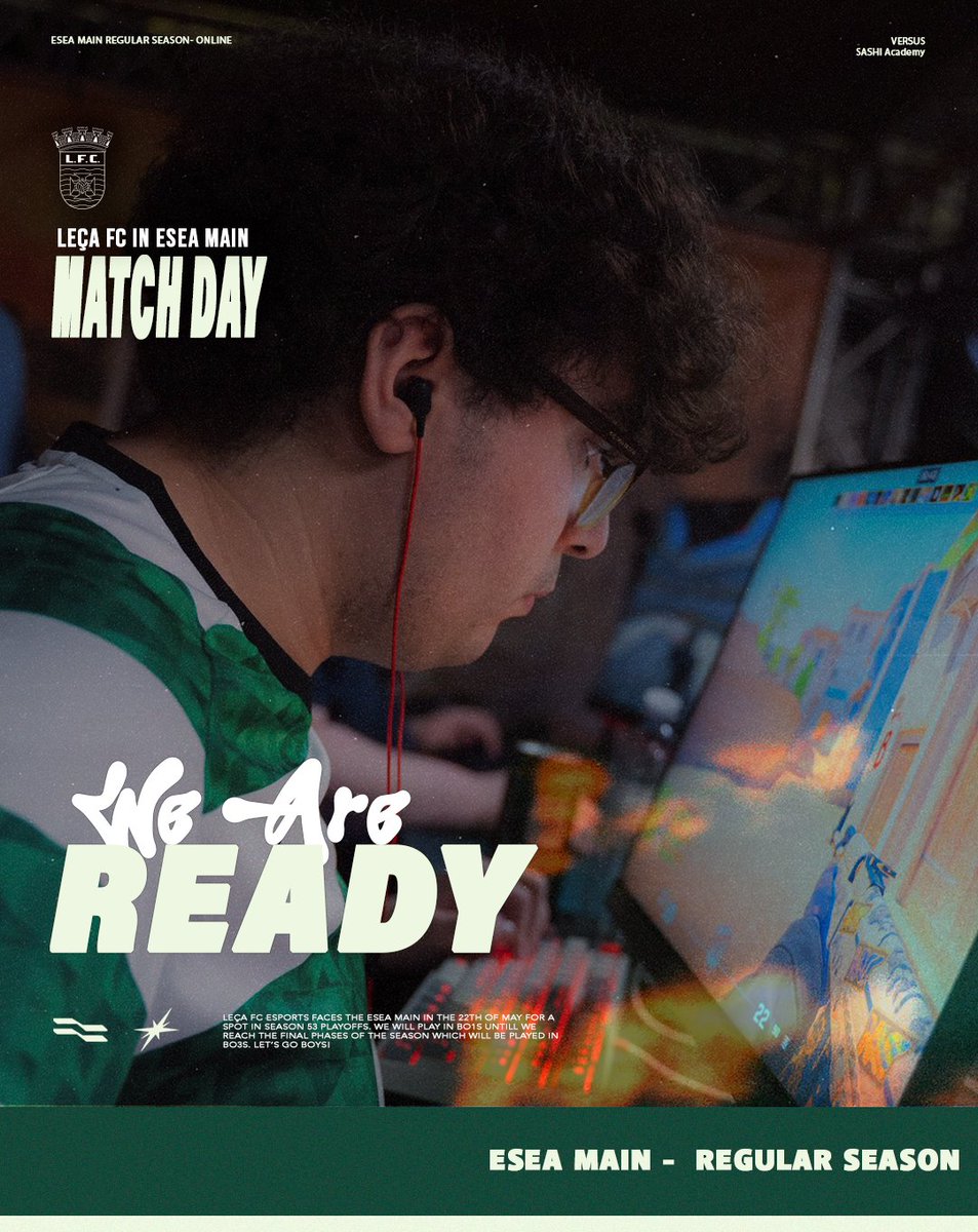 Leça FC Esports (@lecafcesports) on Twitter photo Juntem-se na live às 19h vs <a href="/Sashi_Esport/">Sashi Esport 🥩</a> Academy! 💚
🎬: twitch.tv/lecafcesports
#PelaDefesaDaNossaRaça #LeçaFCEsports 🌊 Juntem-se na live às 19h vs <a href="/Sashi_Esport/">Sashi Esport 🥩</a> Academy! 💚
🎬: twitch.tv/lecafcesports
#PelaDefesaDaNossaRaça #LeçaFCEsports 🌊