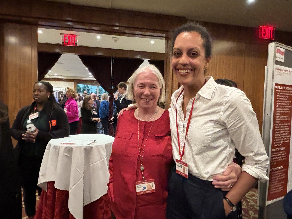 WCMGIM's tweet image. #proudtobeGIM moment with Drs. Monika Safford and Cecilia Nicol. Faculty and research staff across all Departments and Divisions have gathered to showcase their research at Annual Quality Improvement and Patient Safety Poster Symposium! @WCMDeptofMed @WeillCornell
