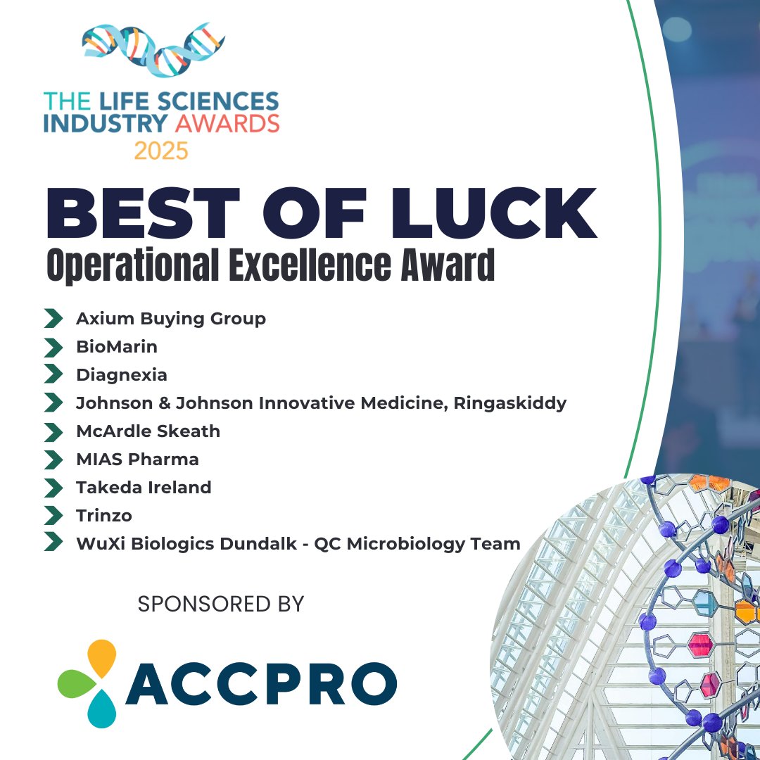 The team at ACCPRO congratulates all the finalists of the Operational Excellence Award! 🎉

They’re thrilled to celebrate with the industry’s best on June 5th, 2025 at Crowne Plaza Hotel. 🏆✨

#LifeSciencesIRL