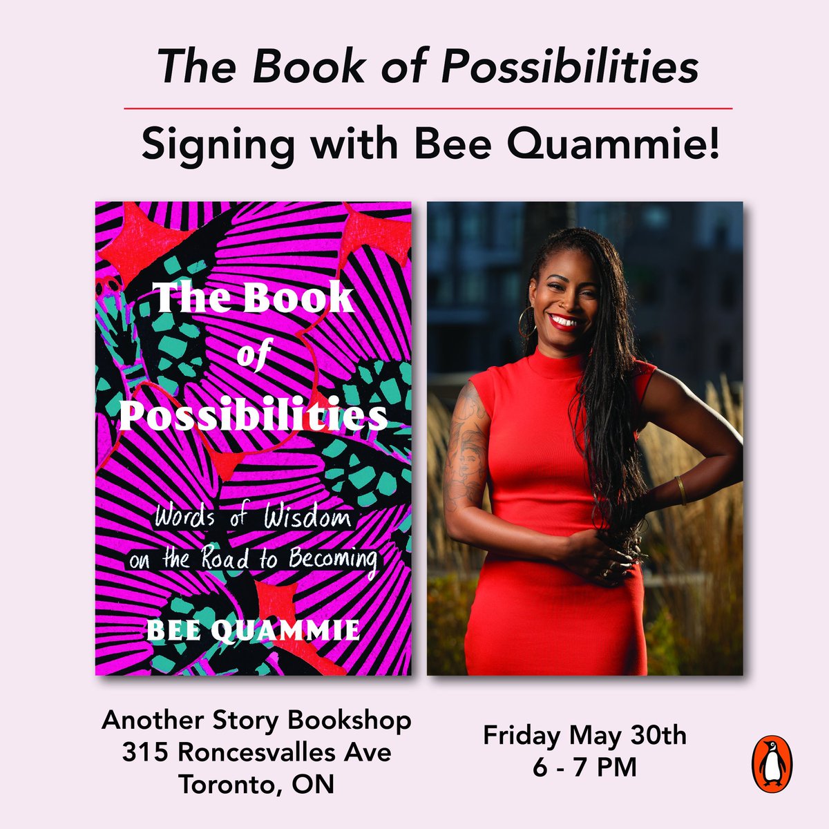 star•gyal (@beequammie) on Twitter photo Toronto! I'll be doing a signing event at <a href="/AnotherStoryTO/">Another Story Bookshop</a> on May 30th at 6pm! Can't wait to see everyone, chat about TBOP, and sign your books ❤️
RSVP here: docs.google.com/forms/d/1ZdF_S… Toronto! I'll be doing a signing event at <a href="/AnotherStoryTO/">Another Story Bookshop</a> on May 30th at 6pm! Can't wait to see everyone, chat about TBOP, and sign your books ❤️
RSVP here: docs.google.com/forms/d/1ZdF_S…