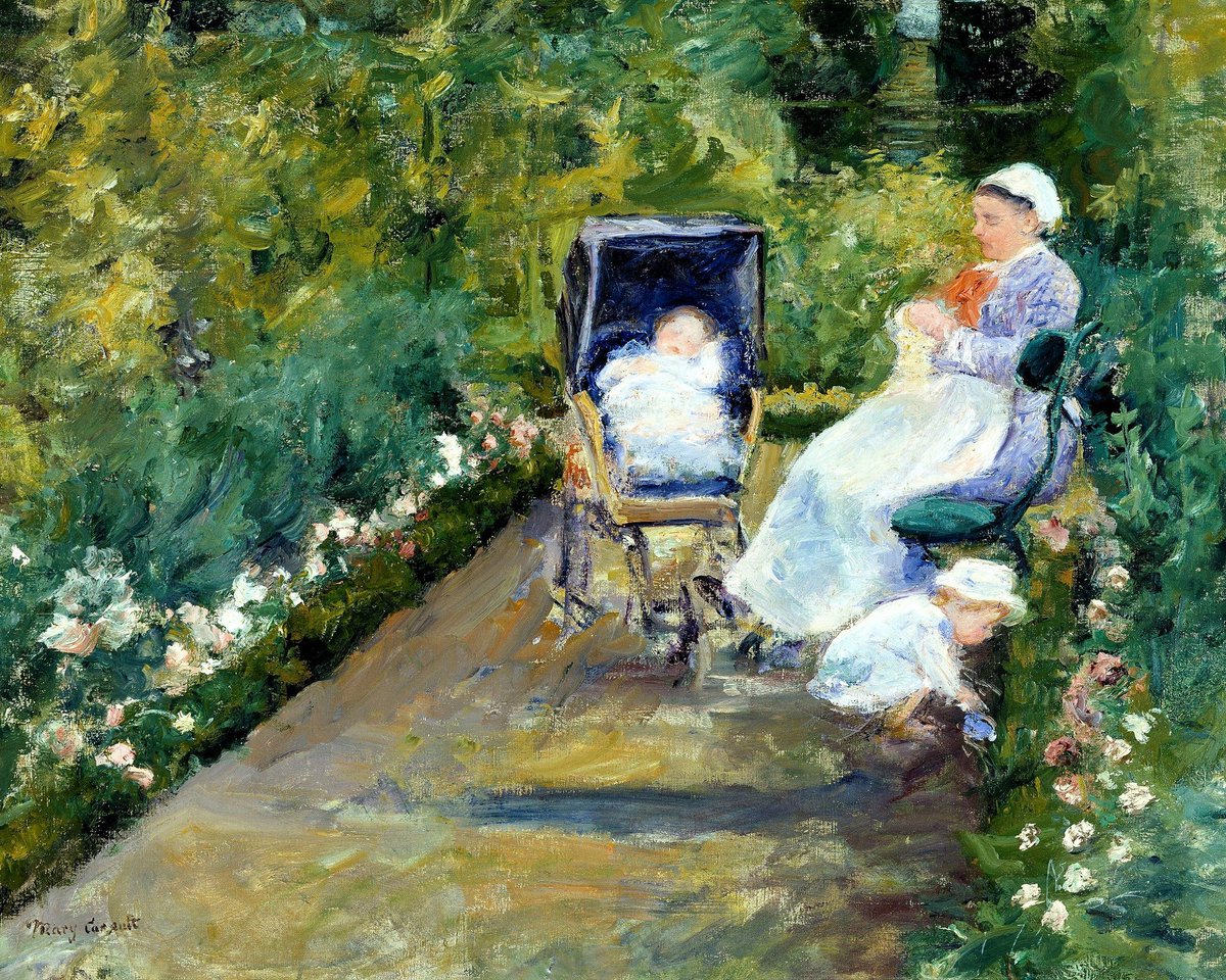 Mary Cassatt, American Impressionist painter, was born #OnThisDay in 1844. She was the only American and one of only four women to exhibit with the original group of Impressionists in Paris. She almost exclusively portrayed women and children.  
#Art #Painting #Impressionism