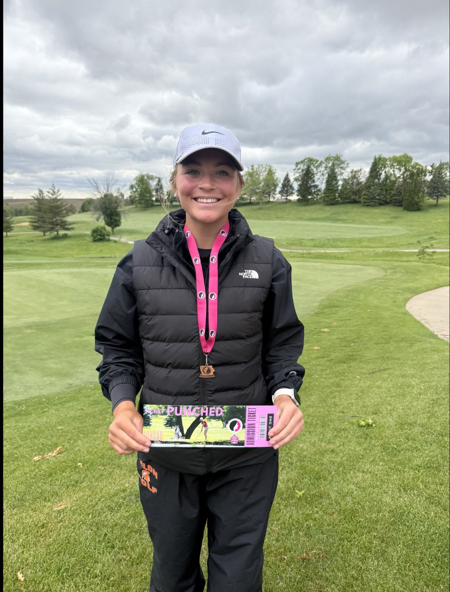 GolfSolon's tweet image. We do have some great news to share, Izzy Frees qualified for the 3A State Meet yesterday.  She will play on Thursday and Friday next week, at Saddleback!!  Come out and support her! #solonstrong