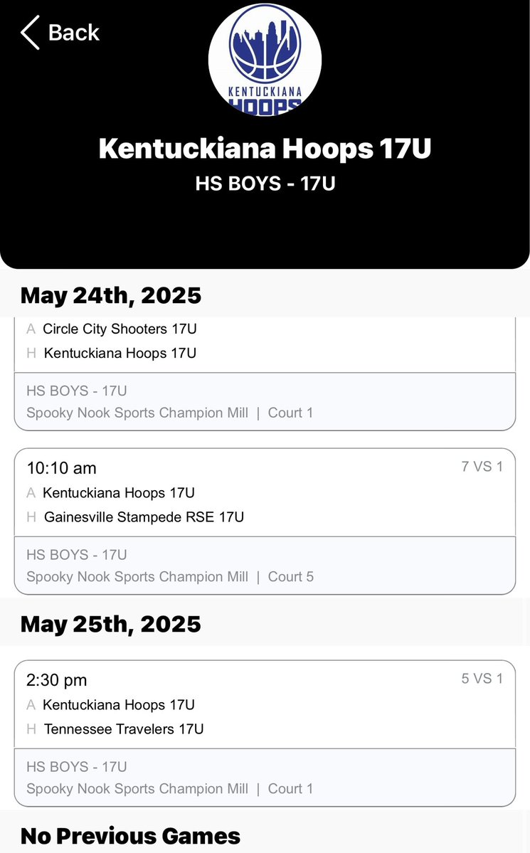 Kentuckiana Hoops Boys AAU (@kyinhoopsaau) on Twitter photo Kentuckiana Hoops 17U NXTPRO <a href="/PRO16League/">PRO16/NXTPRO League</a> schedule for this weekend up at Spooky Nook in OH. Several opportunities to knock off some top ranked teams!! <a href="/PUMAHoops/">PUMA Basketball</a> <a href="/CoachShlSr/">Steven H. London, Sr.</a> Kentuckiana Hoops 17U NXTPRO <a href="/PRO16League/">PRO16/NXTPRO League</a> schedule for this weekend up at Spooky Nook in OH. Several opportunities to knock off some top ranked teams!! <a href="/PUMAHoops/">PUMA Basketball</a> <a href="/CoachShlSr/">Steven H. London, Sr.</a>