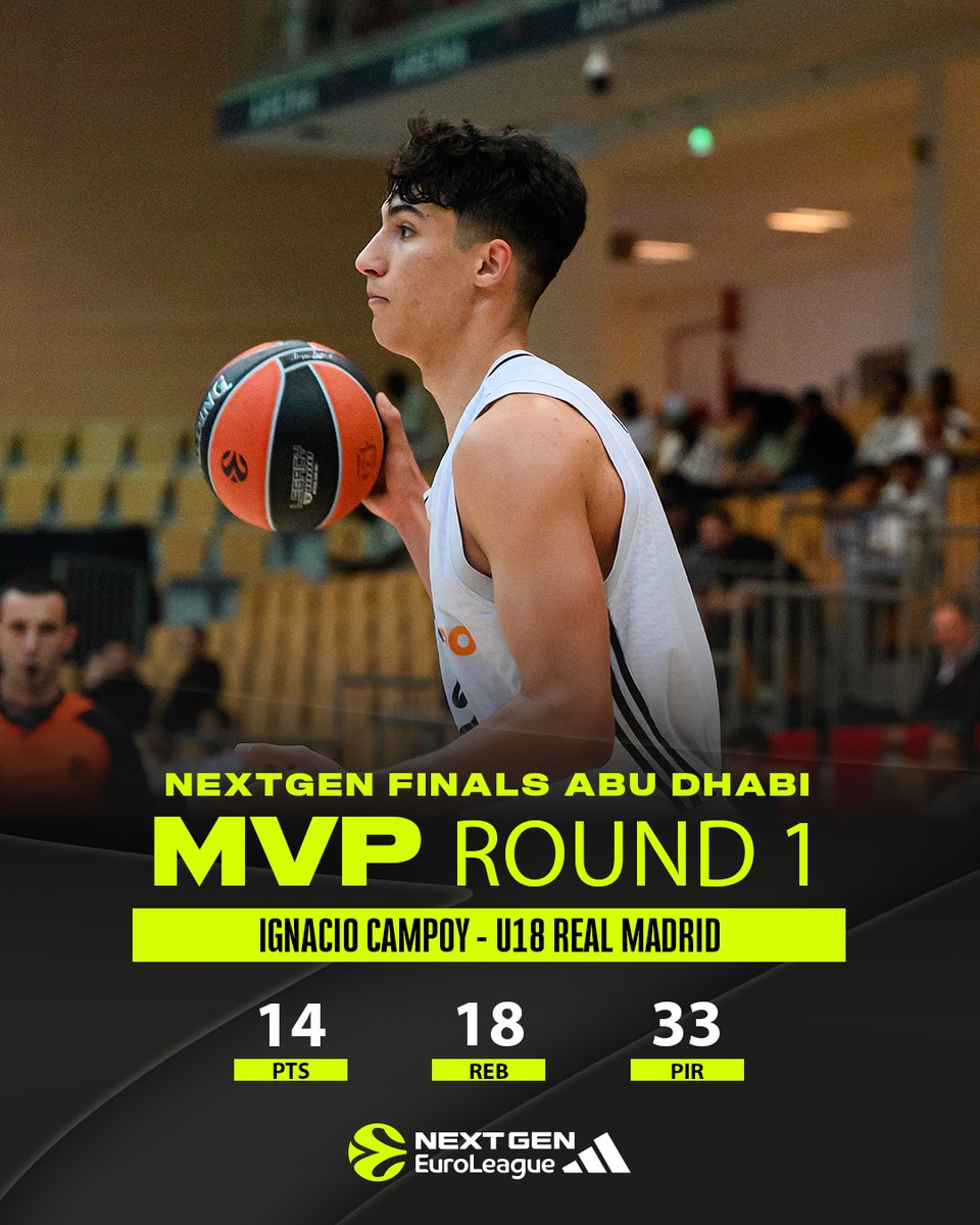 <a href="/bczalgiris/">BC Zalgiris Kaunas</a> <a href="/FCBbasket/">Barça Basket</a> Round 1 MVP!✅

Ignacio Campoy shined bright for U18 <a href="/RMBaloncesto/">Real Madrid Basket</a> today as he got 14 points and 18 rebounds💥

#NextGenEuroLeague #adidasbasketball