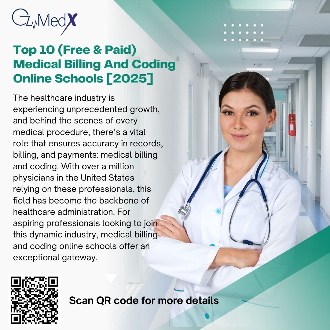 QzMedx's tweet photo. Top 10 (Free &amp; Paid) Medical Billing And Coding Online Schools [2025]
Learn More: https://t.co/7ShxoL5YLu
#MedicalBilling
#MedicalCoding
#OnlineLearning
#HealthcareCareers
#CareerInHealthcare
#FreeCourses
#qzmedx https://t.co/gdJZ0DPs4k