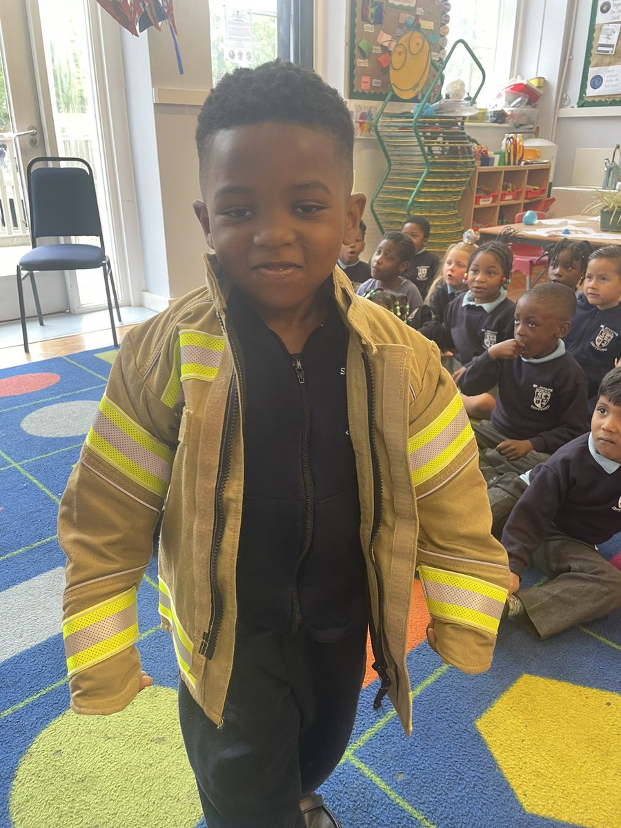 London Fire Brigade visited us today! 
Lots of us want to be firefighters when we grow up!