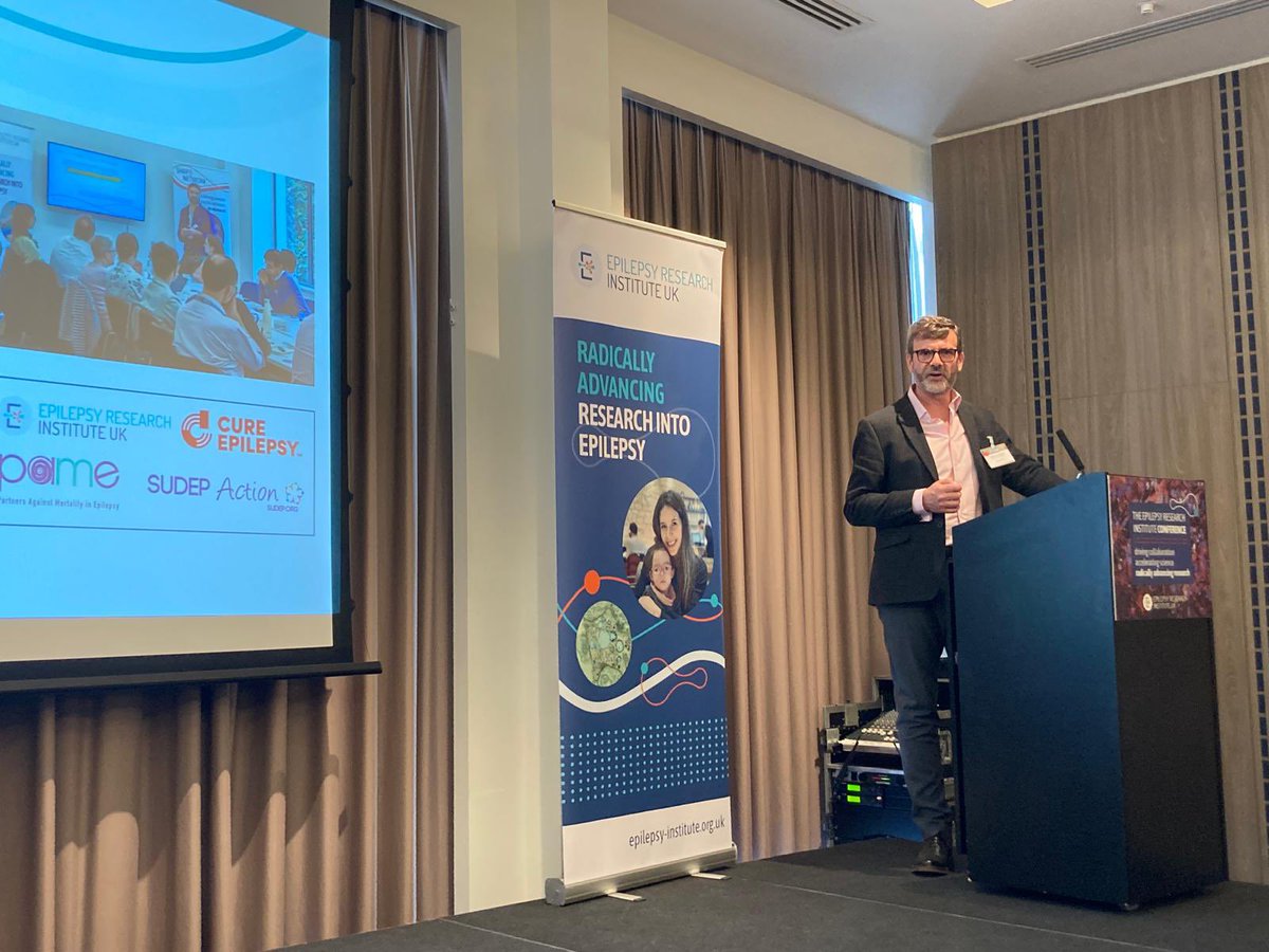 EpilepsyInst's tweet photo. Prof Tony Marson brings the afternoon to a close as he maps the Institute’s research themes, and Prof Rhys Thomas launches our Tech 2030 vision. A bold agenda for impact.
#EpilepsyResearchConference
#EpilepsyWeek https://t.co/tepiuUffWy