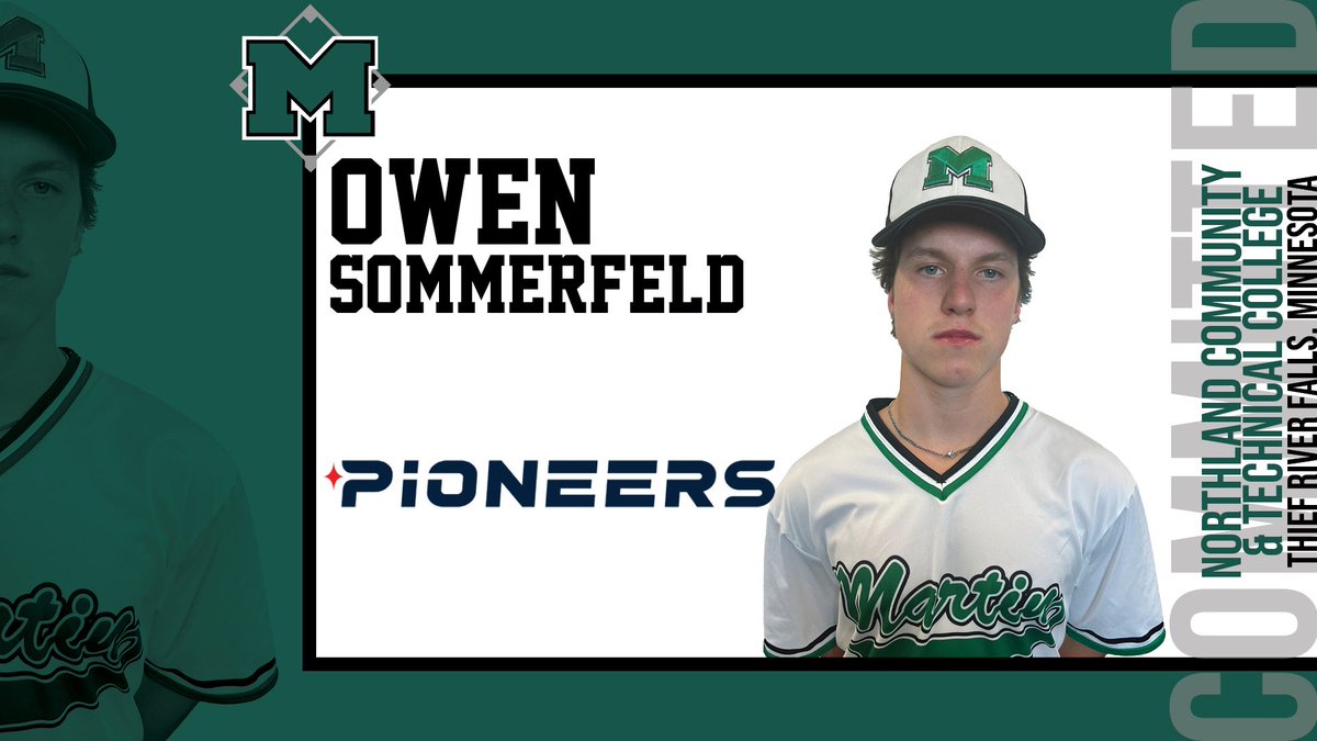 Martin Academy (@martinacademy_) on Twitter photo CONGRATULATIONS to Owen Sommerfeld on committing to play college baseball with @pioneerswearego in the fall of 2025. Owen will be attending <a href="/NorthlandCTC/">Northland Community & Technical College</a> in Thief River Falls, Minnesota and will be studying Business Management. We wish Owen all the best! CONGRATULATIONS to Owen Sommerfeld on committing to play college baseball with @pioneerswearego in the fall of 2025. Owen will be attending <a href="/NorthlandCTC/">Northland Community & Technical College</a> in Thief River Falls, Minnesota and will be studying Business Management. We wish Owen all the best!