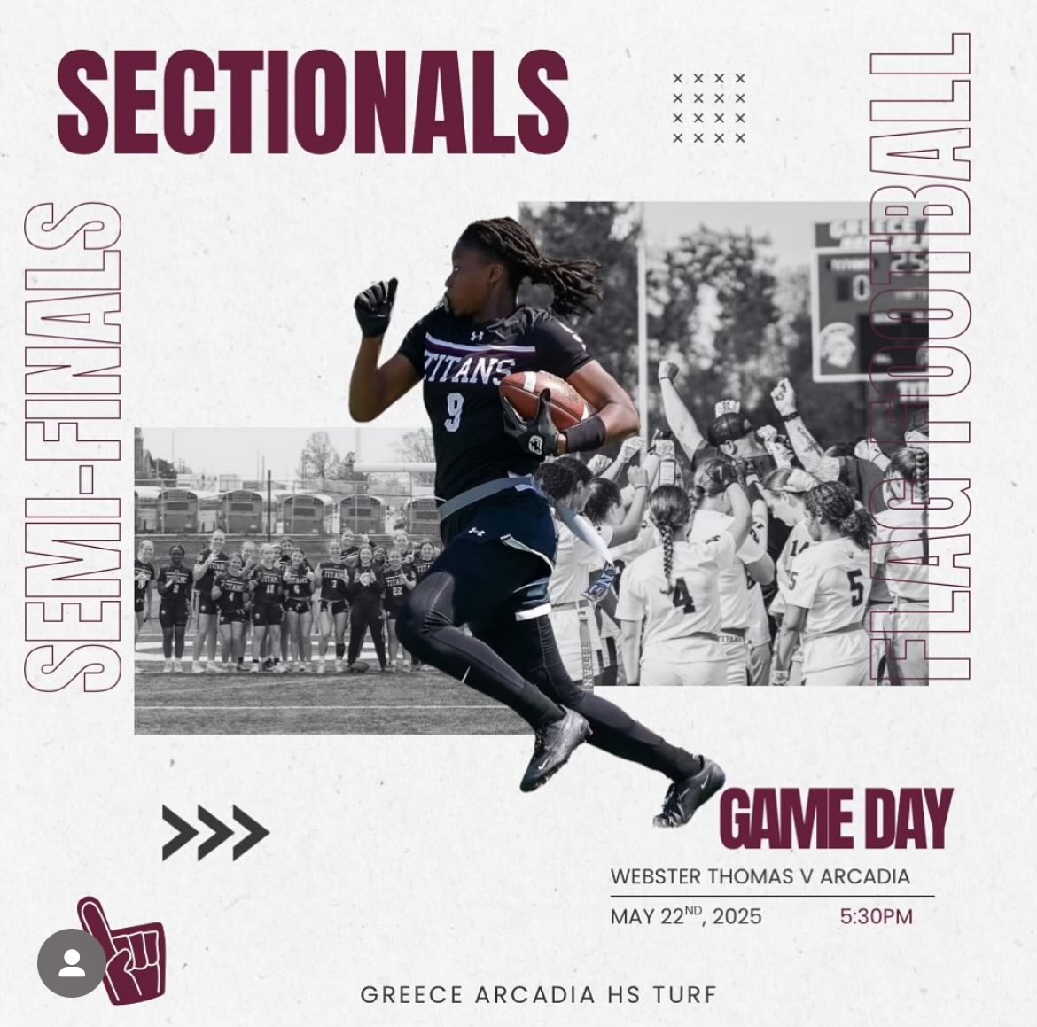 Matt Lapinski (@coachlapinski) on Twitter photo Battle of the Titans tonight in the Section V Class B Semifinals. #1 seed Greece Arcadia takes on #4 seed Webster Thomas tonight at Arcadia, 5:30 start. Will be a great game. Tickets can be purchased online! <a href="/PrimetimeBall_/">Primetime585⭕️</a> <a href="/PickinSplinters/">Paul Gotham</a> <a href="/sectionvflagfb/">Section V Flag Football</a> <a href="/GCSDATathletics/">Greece Arcadia Athletics</a> Battle of the Titans tonight in the Section V Class B Semifinals. #1 seed Greece Arcadia takes on #4 seed Webster Thomas tonight at Arcadia, 5:30 start. Will be a great game. Tickets can be purchased online! <a href="/PrimetimeBall_/">Primetime585⭕️</a> <a href="/PickinSplinters/">Paul Gotham</a> <a href="/sectionvflagfb/">Section V Flag Football</a> <a href="/GCSDATathletics/">Greece Arcadia Athletics</a>
