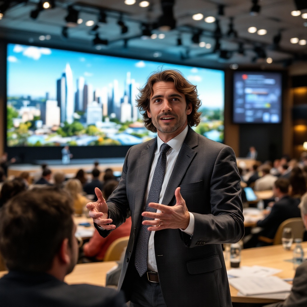 FinnDelaney's tweet photo. Advancing urban innovation at the smart city conference today! 🌆💡 Discussing tech-driven solutions for sustainable urban living. #SmartCities #InnovationForTomorrow 🌿 https://t.co/0yn5GFwJjx