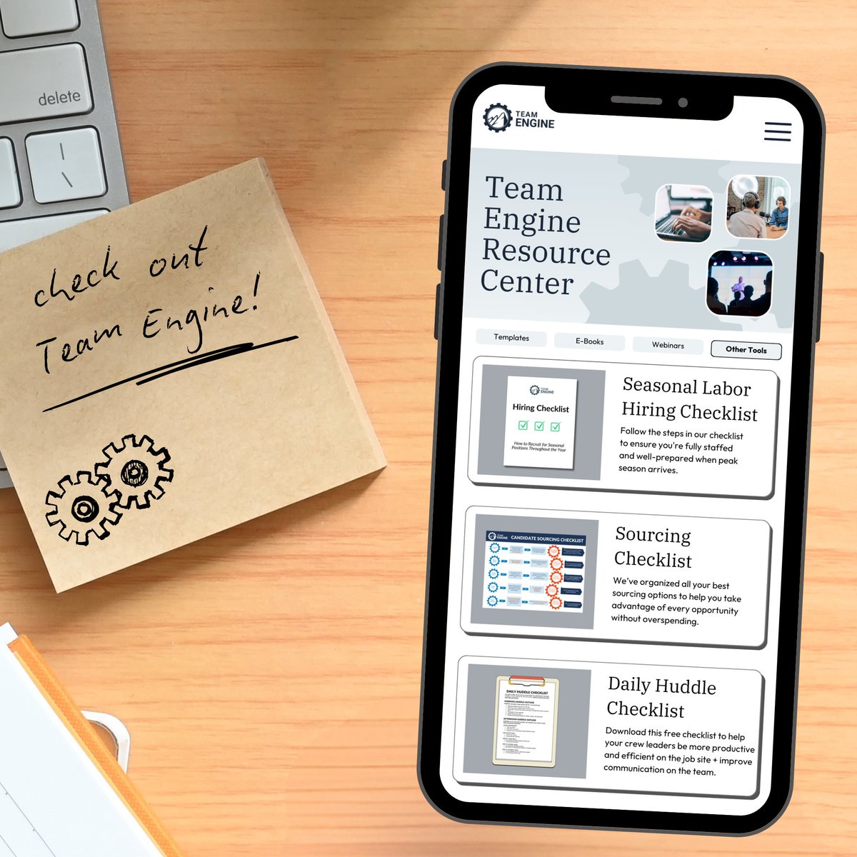 We made a whole library of HR tools so you don’t have to start from scratch.

✅ Need a hiring checklist? It’s in there.
✅ Job description templates? Got those too.
✅ Missed one of our webinars? Watch anytime.

Check it out here: teamengine.io/resources