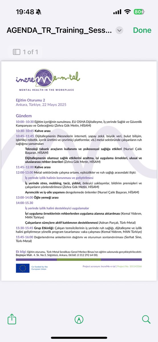 Increme(n)tal Project 🇪🇺 (@increme_n_tal) on Twitter photo 🇪🇺🇪🇺🇹🇷🇮🇹🇪🇸🇧🇪🇸🇰🇮🇪🇮🇹 #European #Project #IncreMe-n-tal <a href="/TurkMetalSen/">Türk Metal Sendikası</a> First and Second National Training Sessions - Protecting and promoting #mental #health in the #metalworkplace: #psycologicalrisks #challenges #groupandcasediscussions #HacettepeUniversity @Ankara 🇪🇺🇪🇺🇹🇷🇮🇹🇪🇸🇧🇪🇸🇰🇮🇪🇮🇹 #European #Project #IncreMe-n-tal <a href="/TurkMetalSen/">Türk Metal Sendikası</a> First and Second National Training Sessions - Protecting and promoting #mental #health in the #metalworkplace: #psycologicalrisks #challenges #groupandcasediscussions #HacettepeUniversity @Ankara