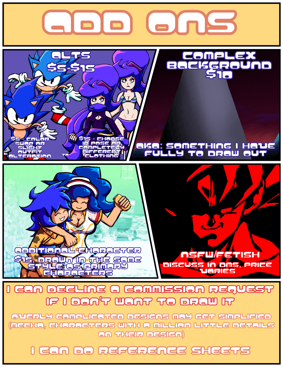 Kirbymario3's tweet image. 2025 C0M SHEET
Contact here via dms or on Discord (krism.)