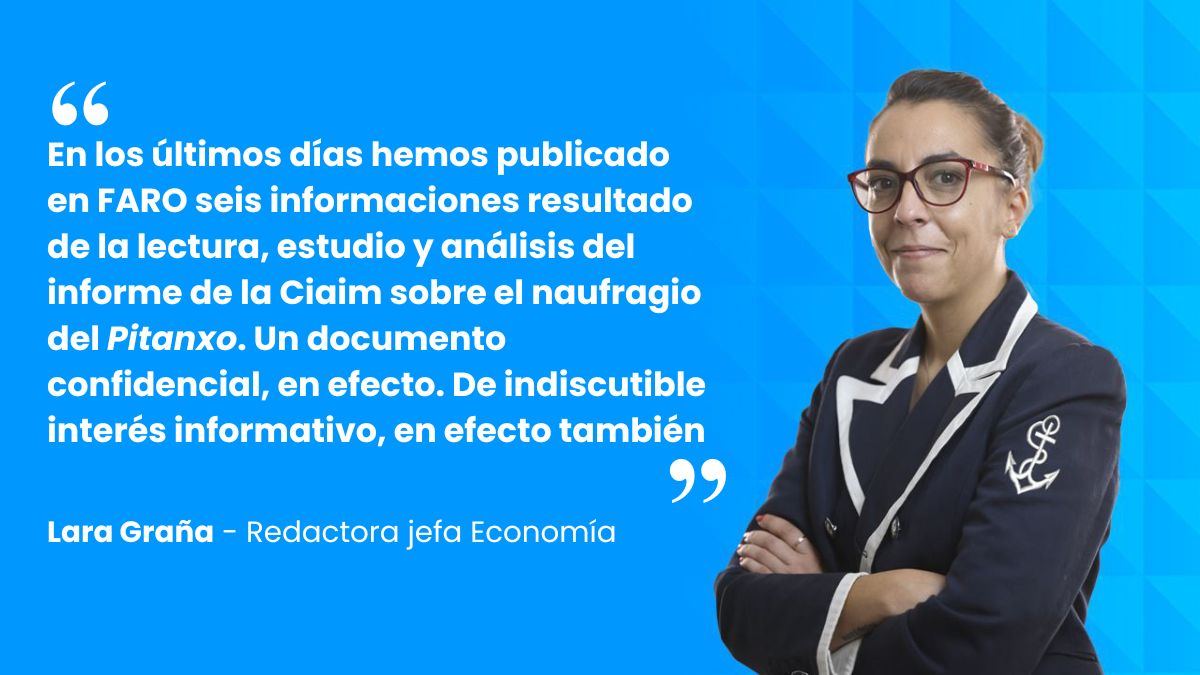 Faro de Vigo (@farodevigo) on Twitter photo «Sabemos que los últimos reportajes sobre el Pitanxo generan antipatías. Pero también sabemos que si el caso se da la vuelta muchos de los que ahora profesan simpatías cambiarán de bando. Porque lo contaremos»
✉️ «Nores», la newsletter de <a href="/lara_grana/">Lara Graña</a> 👉 acortar.link/D1GGYD «Sabemos que los últimos reportajes sobre el Pitanxo generan antipatías. Pero también sabemos que si el caso se da la vuelta muchos de los que ahora profesan simpatías cambiarán de bando. Porque lo contaremos»
✉️ «Nores», la newsletter de <a href="/lara_grana/">Lara Graña</a> 👉 acortar.link/D1GGYD