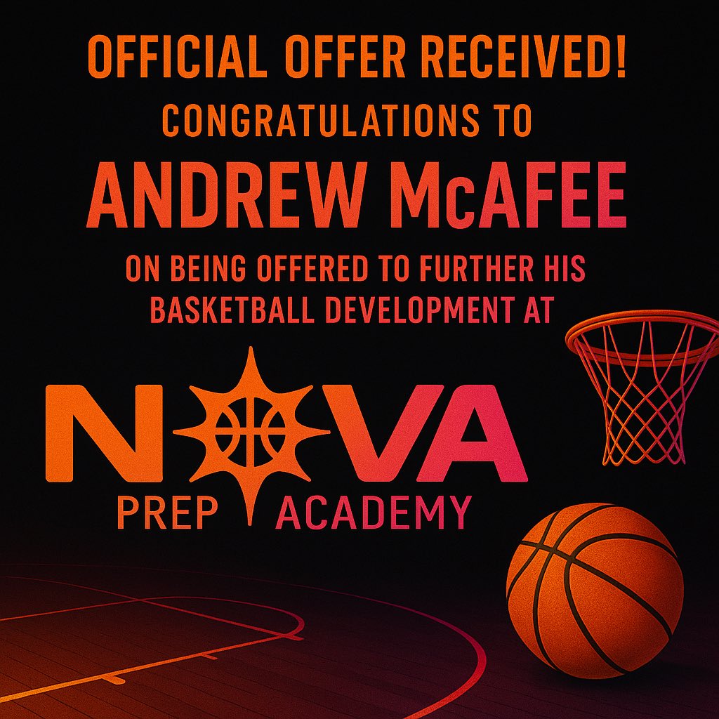 Andrew L McAfee (@andrewlmcafee) on Twitter photo Huge thank you to <a href="/CoachEricBitoni/">Eric Bitoni</a> and the entire staff at Nova Prep Academy for the official offer to continue growing both on and off the court. #NovaPrep #Blessed #GrindSeason Huge thank you to <a href="/CoachEricBitoni/">Eric Bitoni</a> and the entire staff at Nova Prep Academy for the official offer to continue growing both on and off the court. #NovaPrep #Blessed #GrindSeason