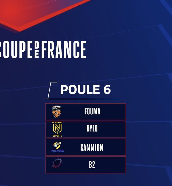 Rdv demain poule 6 pour la finale nationale eCoupe de France ! ⚔️