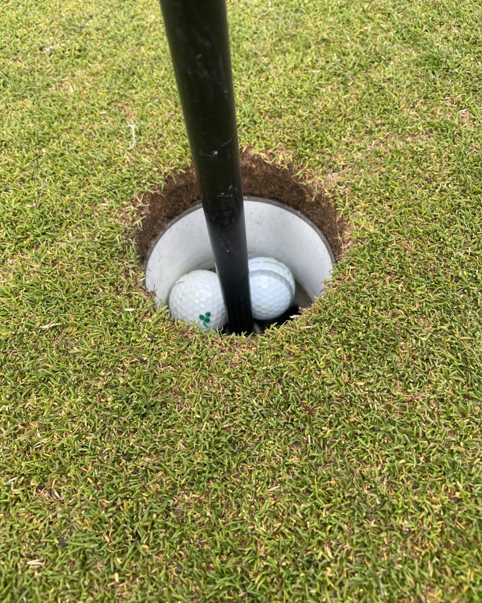 Two hole-in-ones on the same hole! 🔥👏

David Scott &amp; Richard Moody — both 25+ year members — today holed out on the par-3 6th, Mashie, from 169 yards into a strong northerly wind. Driver for Richard, 5-iron for David, for one of the rarest feats in golf!