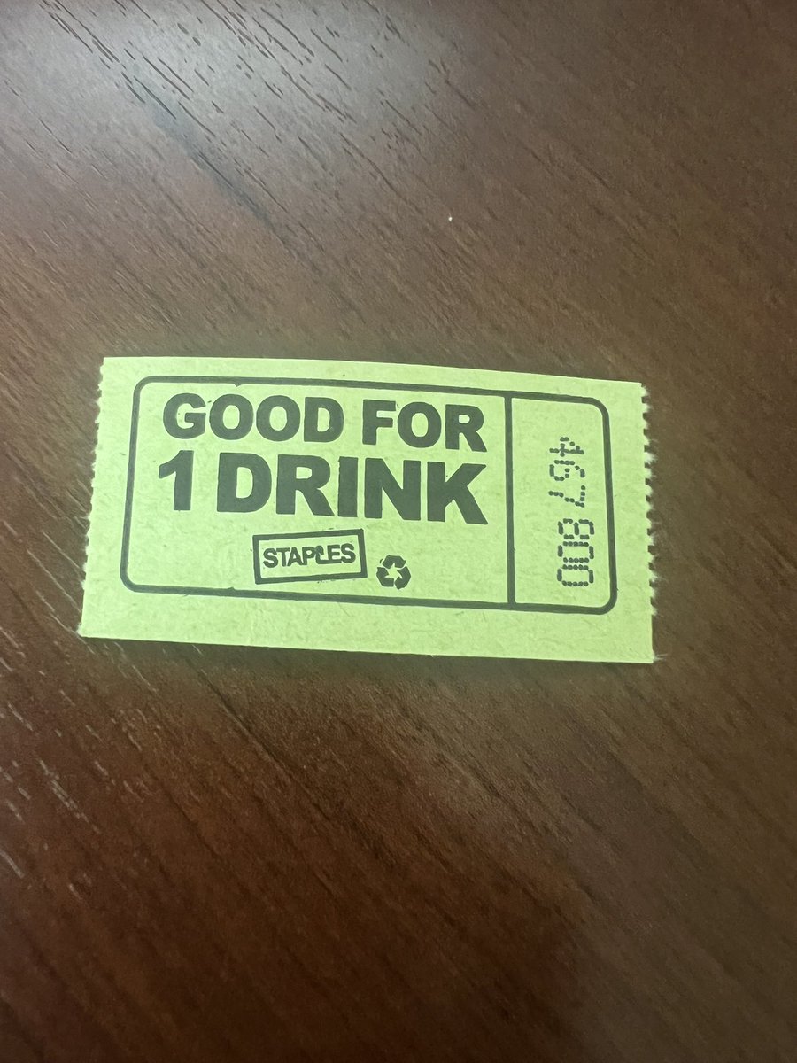 Yesterday was employee appreciation day. They gave us this ticket for Kona Ice (it is a sno-cone truck). After I read the ticket I emailed the admins and ordered a cosmopolitan. They replied that there is no drinking on the job. I don’t feel very appreciated now….😂