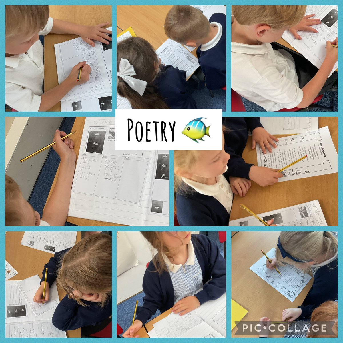 MissDodsworthY1's tweet photo. Using our senses to help generate vocabulary to write our poems. 🌊☀️⛴️ 🐠 #KeelbyPrimary #KeelbyEnglish #KeelbyY1 https://t.co/OKsjaAu3u3