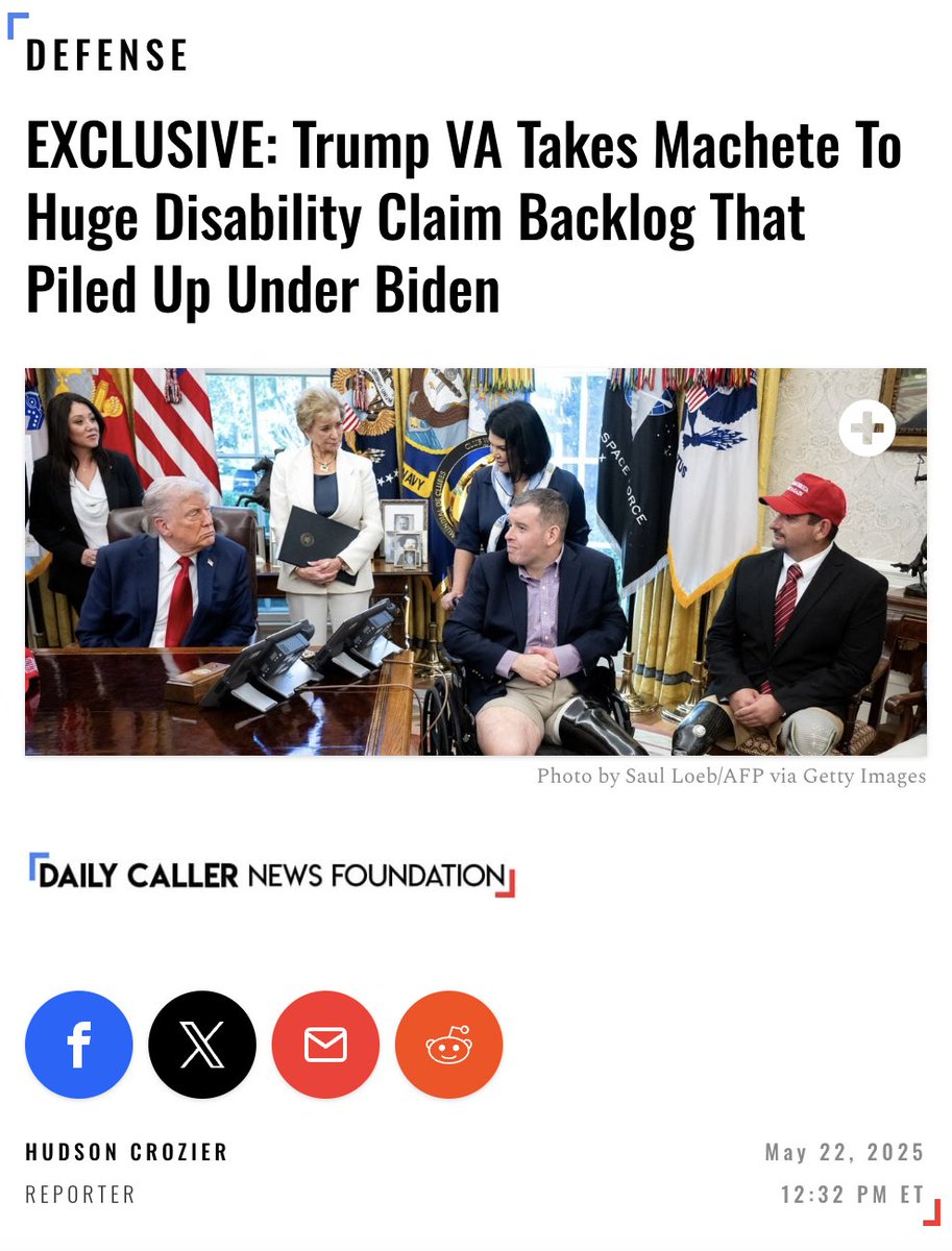 Daily Caller (@dailycaller) on Twitter photo 🚨SCOOP: <a href="/DeptVetAffairs/">Veterans Affairs</a> is making record-breaking progress in processing a backlog of veteran disability claims that mounted under the Biden admin, the agency told the Daily Caller News Foundation. 🚨SCOOP: <a href="/DeptVetAffairs/">Veterans Affairs</a> is making record-breaking progress in processing a backlog of veteran disability claims that mounted under the Biden admin, the agency told the Daily Caller News Foundation.