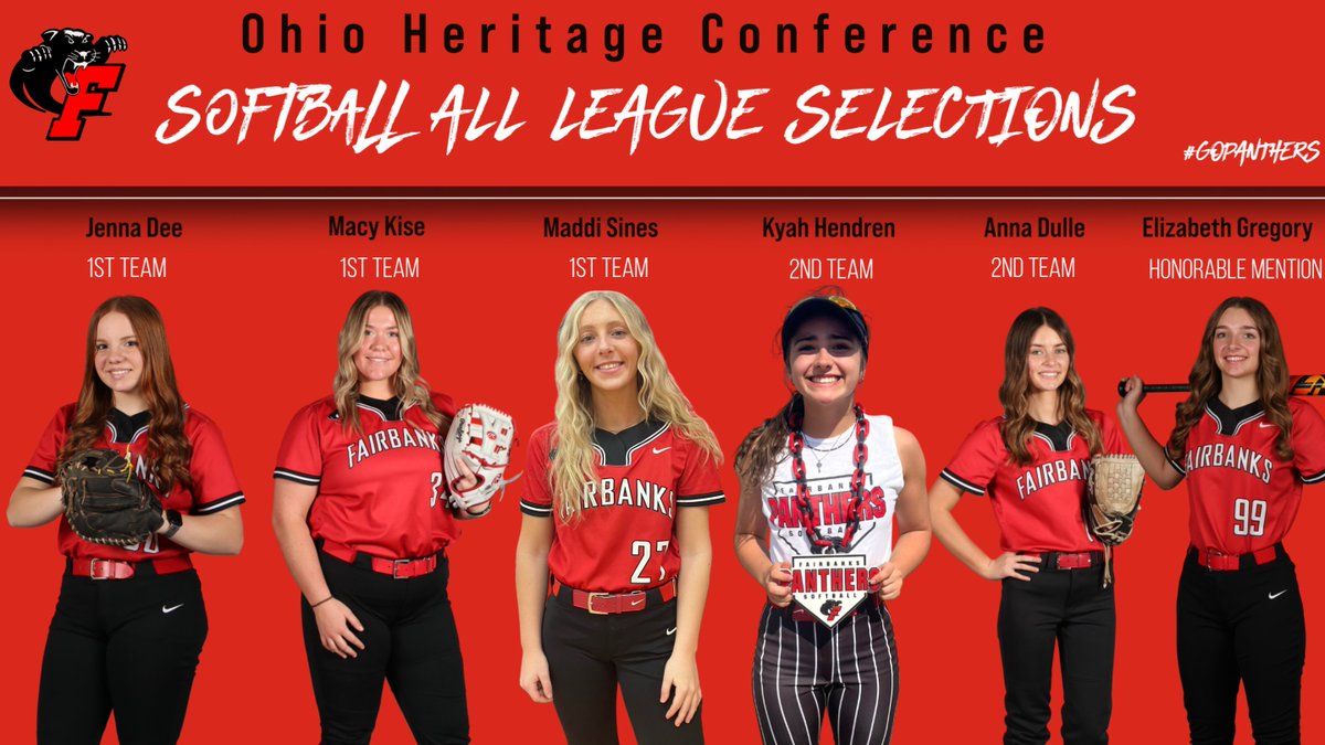 Congratulations to our OHC North Softball All-Conference Softball Student-Athletes! Go Panthers