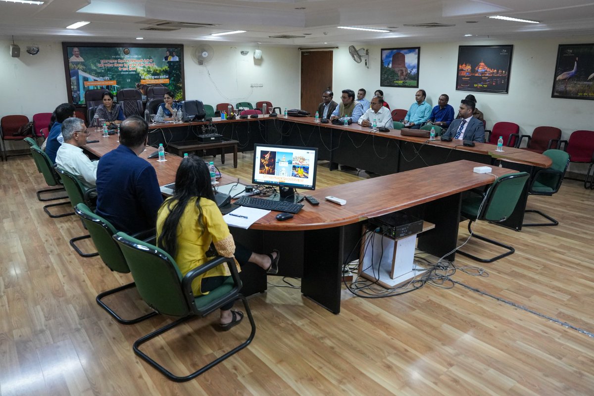 _InvestUP's tweet photo. A distinguished delegation of Indian Foreign Service (IFS) officers visited the Uttar Pradesh Tourism Department in Lucknow today for an insightful engagement, exploring the state’s rich cultural heritage and immense tourism potential.

Shri Prakhar Mishra, Director, and Ms. Eesha Priya, Special Secretary, U.P. Tourism, along with other officials, warmly welcomed the delegation. They interacted with the officers and gathered valuable insights and suggestions to foster collaboration between the U.P. Tourism Department and various embassies. This partnership aims to unlock tourism opportunities and position Uttar Pradesh as a premier global travel destination.

The officials further discussed strategies to enhance the state's appeal among foreign travelers with higher purchasing power. UP Tourism showcased its Mega Tourism Circuits, with special emphasis on the Spiritual Triangle comprising Prayagraj, Varanasi, and Ayodhya, as well as Eco-Tourism and the Buddhist Tourism Circuit.

Key suggestions included developing dedicated travel and tour programs in coordination with embassies to serve global audiences. Officials also emphasized the importance of promoting culturally enriched and luxury tourism experiences to attract high-value international visitors.

#UPTourism #IFSMission #MegaTourismCircuits  #UPTourismPolicy2022 #LuxuryTourism #EcoTourism #GlobalUP #ExperienceUP #IncredibleIndia #TourismDevelopment #ExploreUttarPradesh