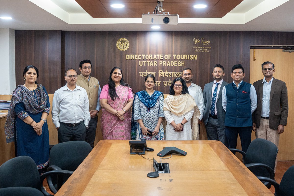 _InvestUP's tweet photo. A distinguished delegation of Indian Foreign Service (IFS) officers visited the Uttar Pradesh Tourism Department in Lucknow today for an insightful engagement, exploring the state’s rich cultural heritage and immense tourism potential.

Shri Prakhar Mishra, Director, and Ms. Eesha Priya, Special Secretary, U.P. Tourism, along with other officials, warmly welcomed the delegation. They interacted with the officers and gathered valuable insights and suggestions to foster collaboration between the U.P. Tourism Department and various embassies. This partnership aims to unlock tourism opportunities and position Uttar Pradesh as a premier global travel destination.

The officials further discussed strategies to enhance the state's appeal among foreign travelers with higher purchasing power. UP Tourism showcased its Mega Tourism Circuits, with special emphasis on the Spiritual Triangle comprising Prayagraj, Varanasi, and Ayodhya, as well as Eco-Tourism and the Buddhist Tourism Circuit.

Key suggestions included developing dedicated travel and tour programs in coordination with embassies to serve global audiences. Officials also emphasized the importance of promoting culturally enriched and luxury tourism experiences to attract high-value international visitors.

#UPTourism #IFSMission #MegaTourismCircuits  #UPTourismPolicy2022 #LuxuryTourism #EcoTourism #GlobalUP #ExperienceUP #IncredibleIndia #TourismDevelopment #ExploreUttarPradesh
