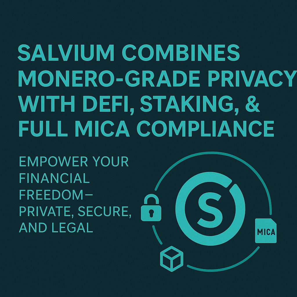 xSalvium's tweet photo. Pirate, XHV, Dero hit $2–3B MC with limited utility. Salvium is next-gen: private, compliant, and built for adoption.
$5B+ market cap isn’t a dream — it’s a roadmap.
$sal
@salvium_io https://t.co/dyVuF7GhDi