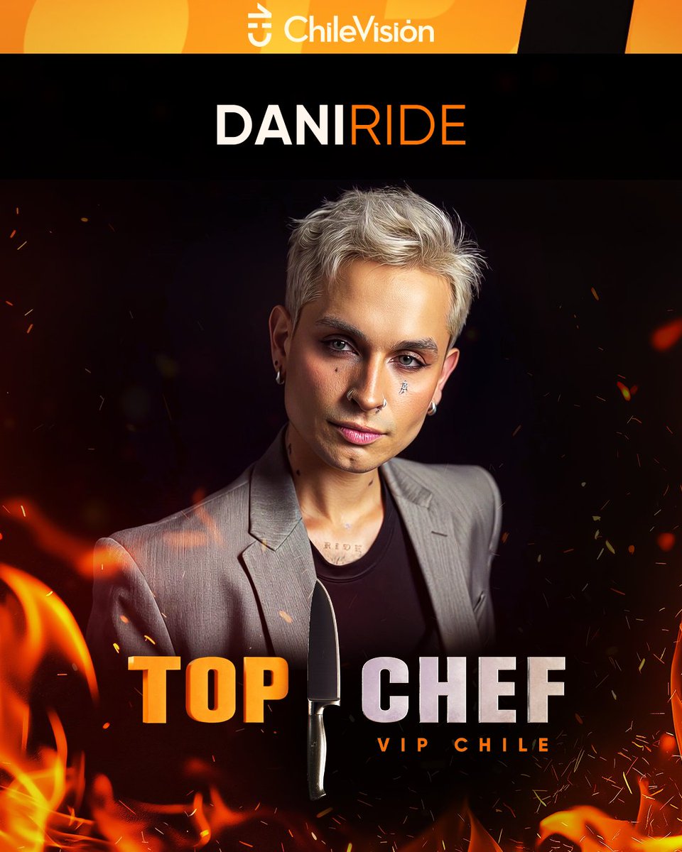 ¡BRILLARÁ EN LA COCINA! 🧑‍🍳✨

Dani Ride se suma a la tercera temporada de #TopChefCHV 👏🏻 El cantante nacional promete sorprender a los chefs con grandes platos 🍴

MUY PRONTO gran estreno 📺