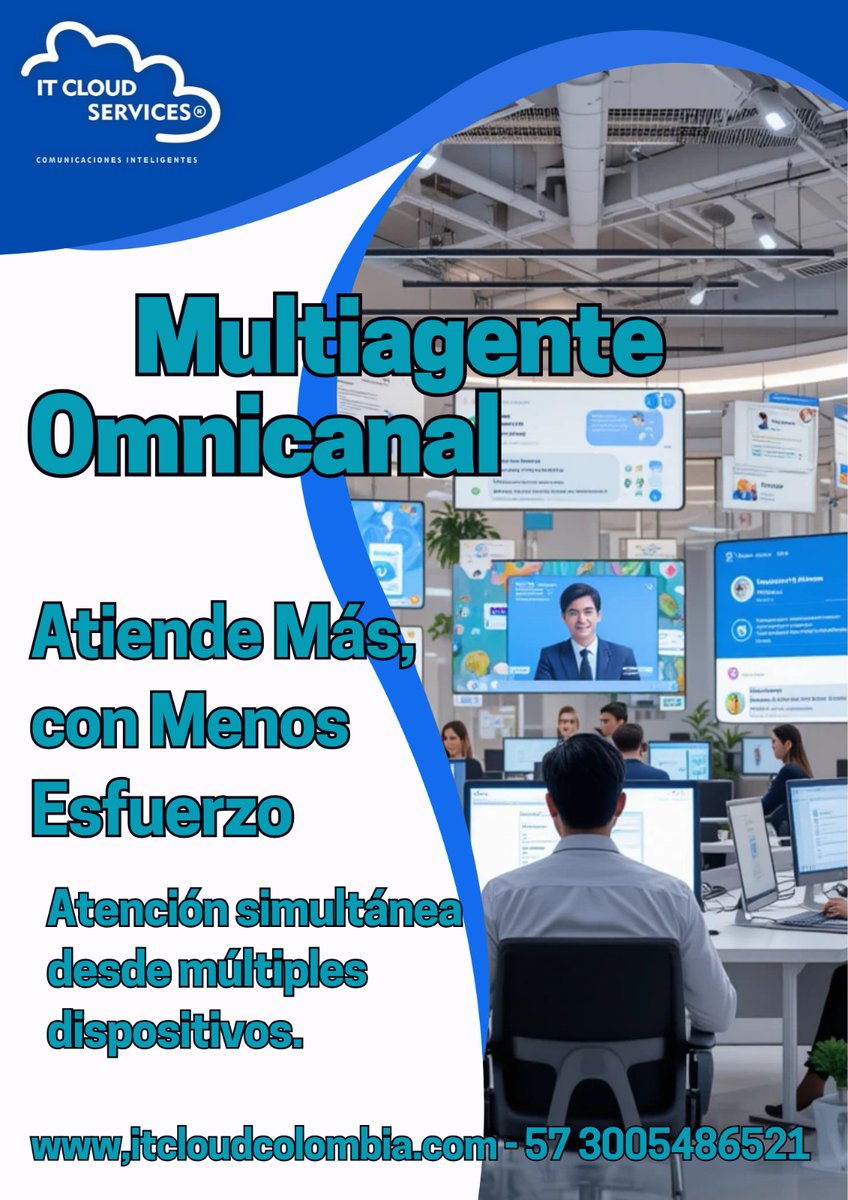 Innovaiacol's tweet photo. 🌐 Transforma tu atención al cliente con nuestro servicio multiagente. Respuestas rápidas, personalizadas y eficaces. ¡El futuro está aquí! #Multiagente #AtenciónAlCliente #Empresas https://t.co/niAg0q1e5E