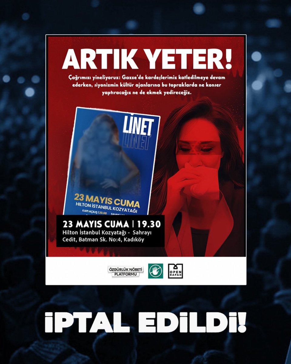 ErdemOzveren571's tweet photo. Yarın Planlanan İstanbul Programı da
İptal Edildi Kamuoyuna Duyurulur ⚠️ https://t.co/cX125uYQ0u
