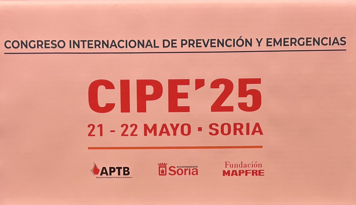 davidbernabe_'s tweet photo. Ha sido un placer poder formar parte de la organización del #CIPE25 de @APTBBomberos. Dos jornadas muy interesantes en las que hemos disfrutado charlas de grandes profesionales. Gracias a los patrocinadores y al @Ayto_Soria por su compromiso con este congreso. https://t.co/beVA19fPgv