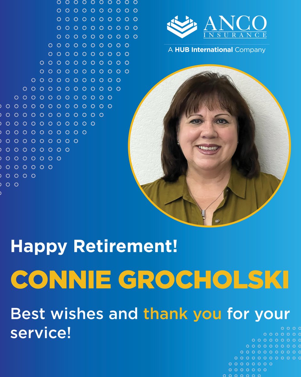 Congratulations to Connie Grocholski on her retirement after 37 years of service! Connie’s hard work and support have made a lasting impact, and she’s left behind a legacy of teamwork and laughter. We wish her a future filled with relaxation and adventure. Happy retirement! 🎉